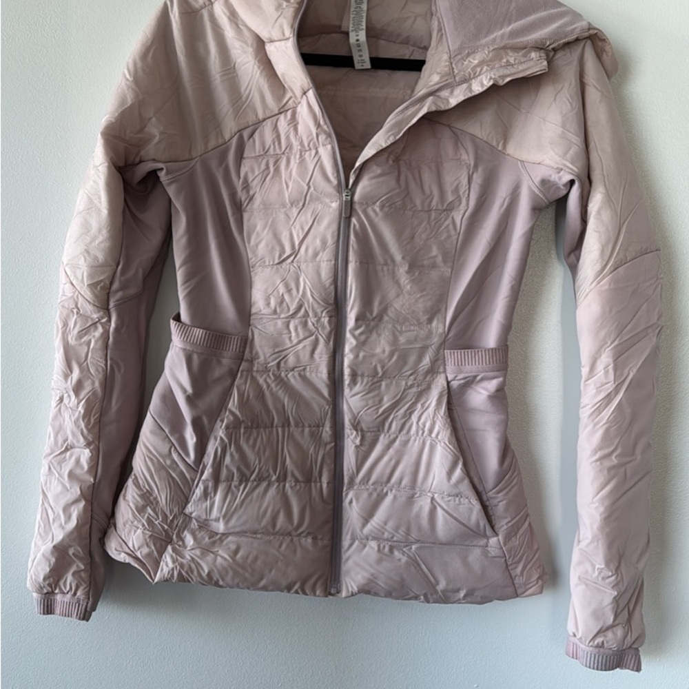 lululemon athletica dusty Pink Hooded Puffer Jacket